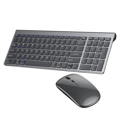 Portable Slim 2.4GHz Wireless Keyboard and Mouse Kit Rechargeable Model for Office, Home and Gaming Travel Scenarios
